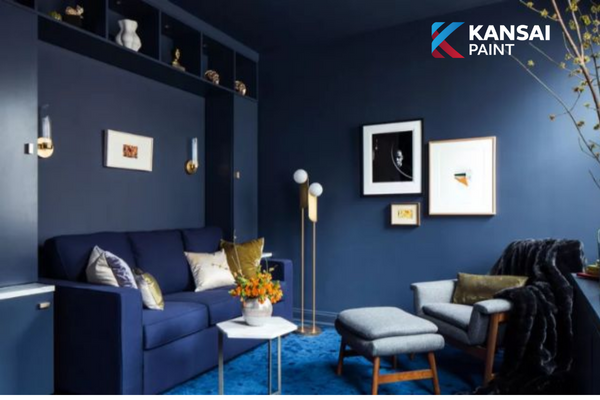 Phòng khách màu xanh dương với 29+ Thiết kế thời thượng nhất