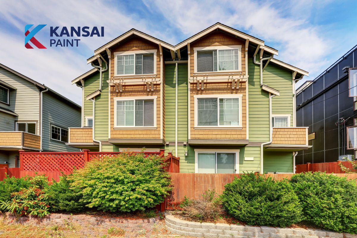 Sơn ngoại thất màu xanh lá cây