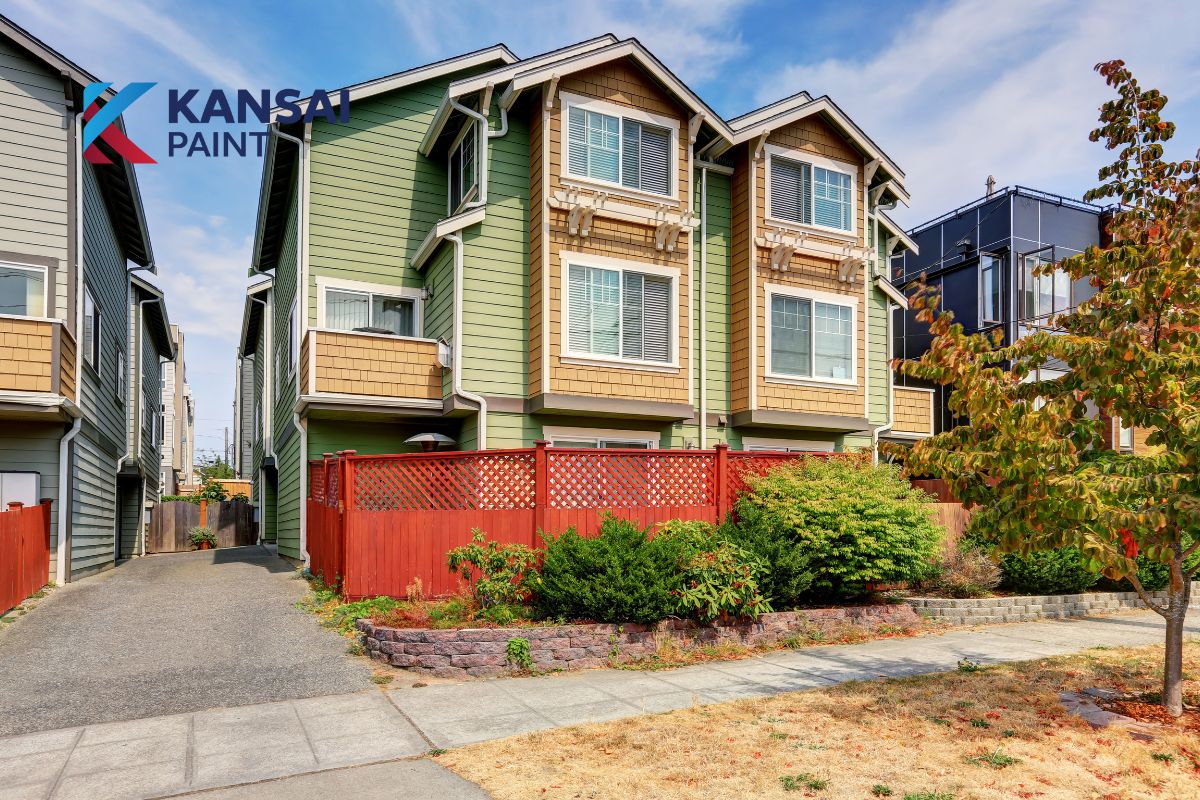 Sơn ngoại thất màu xanh lá cây