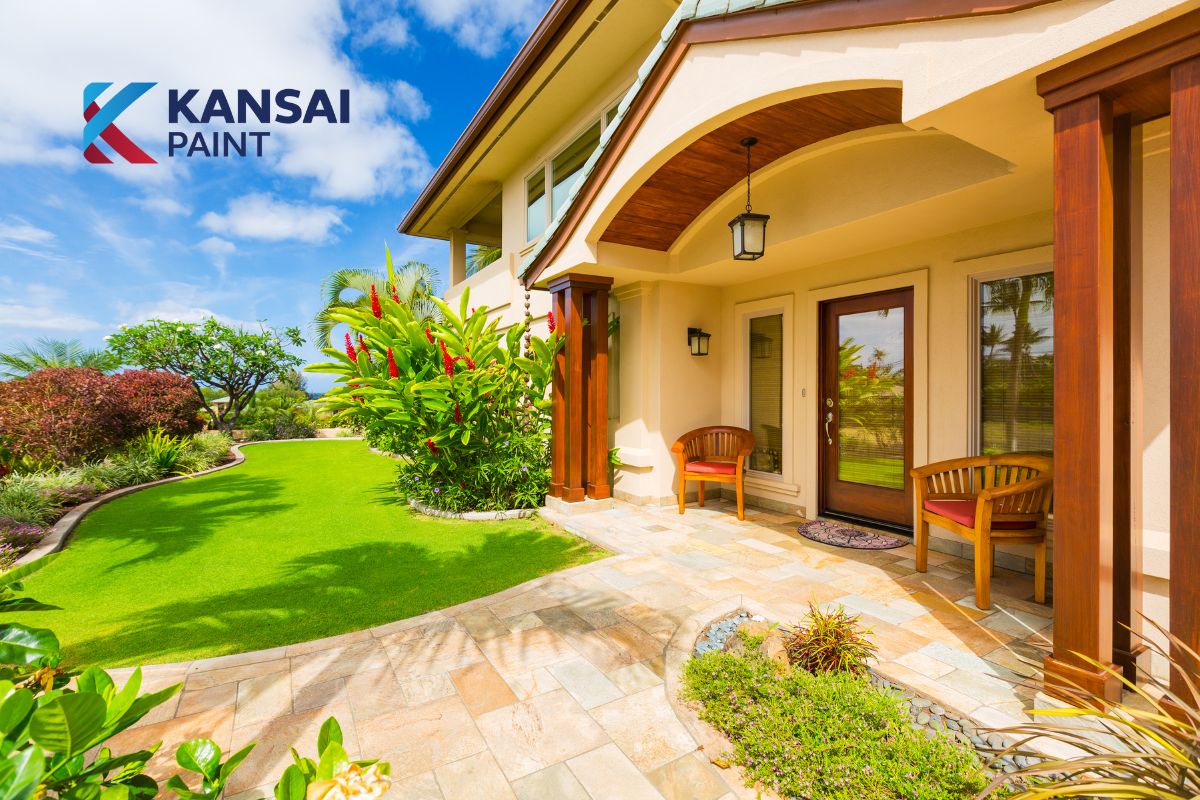 Sơn ngoại thất màu xanh lá cây