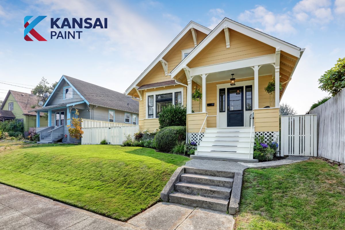 Sơn ngoại thất màu vàng kem