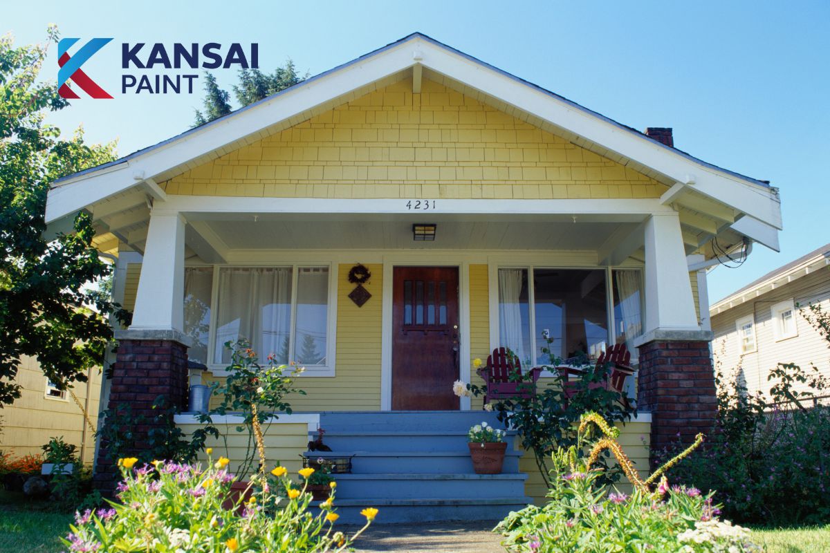 Sơn ngoại thất màu vàng kem