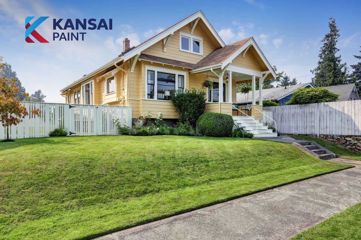 Sơn ngoại thất màu vàng kem