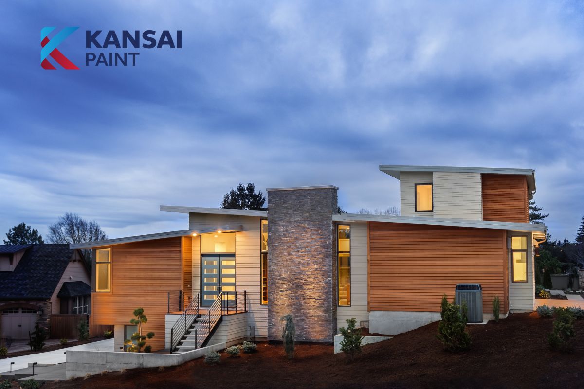 Sơn ngoại thất màu vàng kem