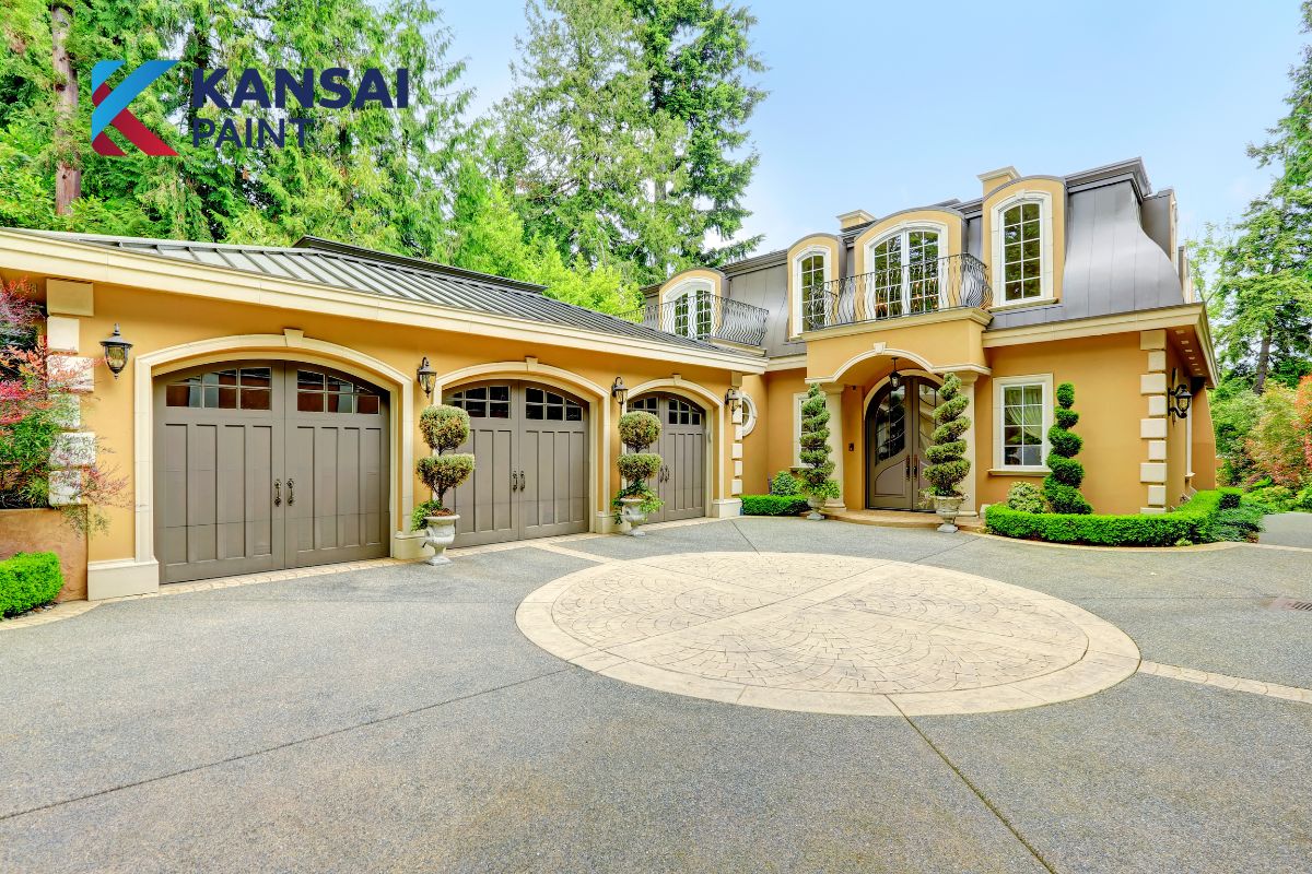 Sơn ngoại thất màu vàng kem