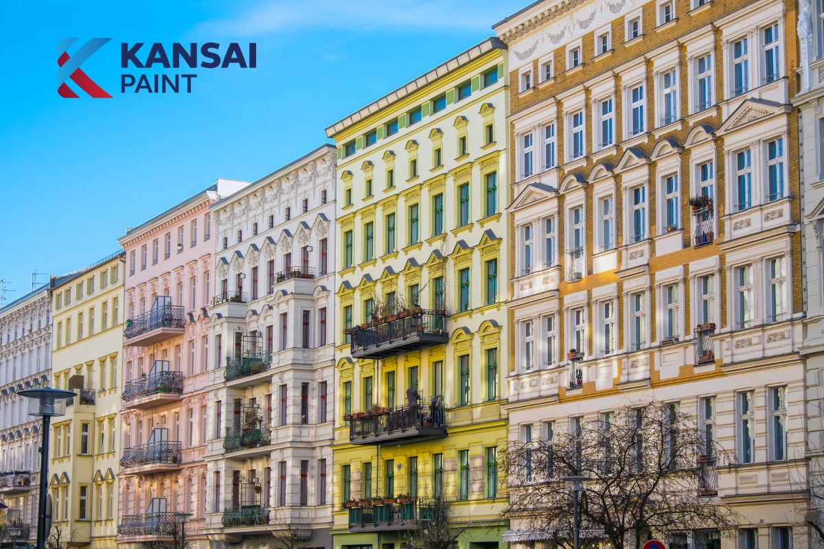 Sơn ngoại thất màu vàng kem