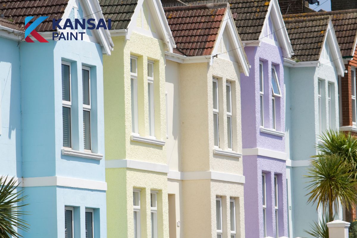 Sơn ngoại thất màu vàng kem