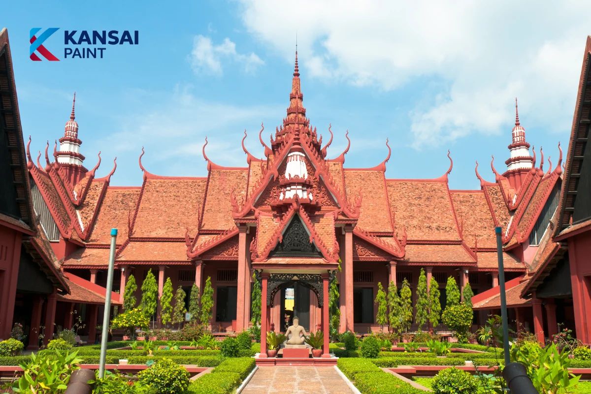 Nhà Mái Thái Sơn Màu Trắng Sứ Nhà mái thái sơn màu trắng sứ