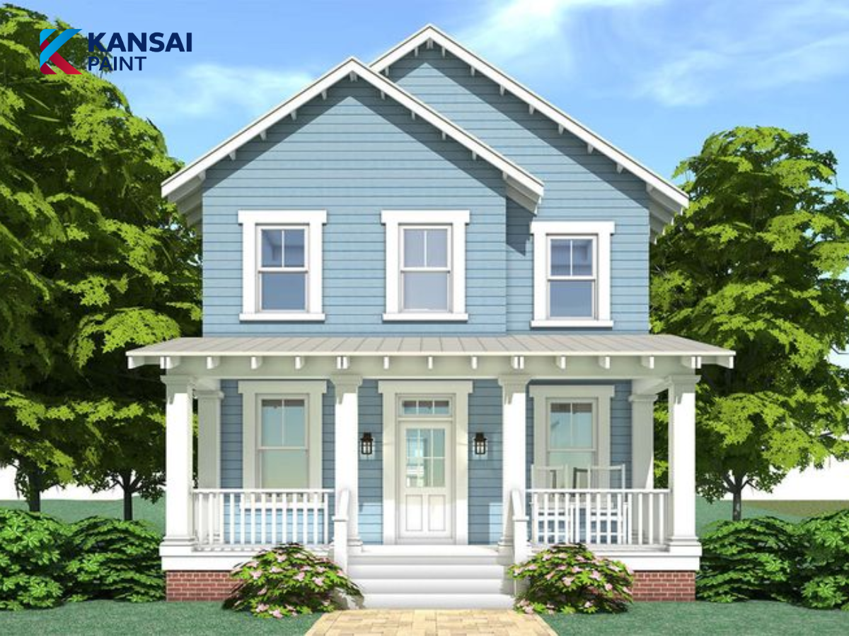 Sơn Mặt Tiền Nhà Màu Xanh Dương Sơn Mặt Tiền Nhà Màu Xanh Dương
