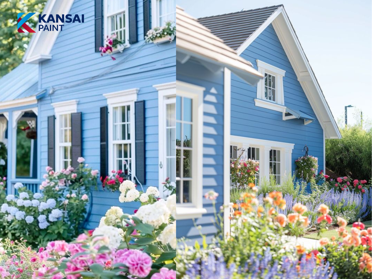 Sơn Mặt Tiền Nhà Màu Xanh Dương Sơn Mặt Tiền Nhà Màu Xanh Dương