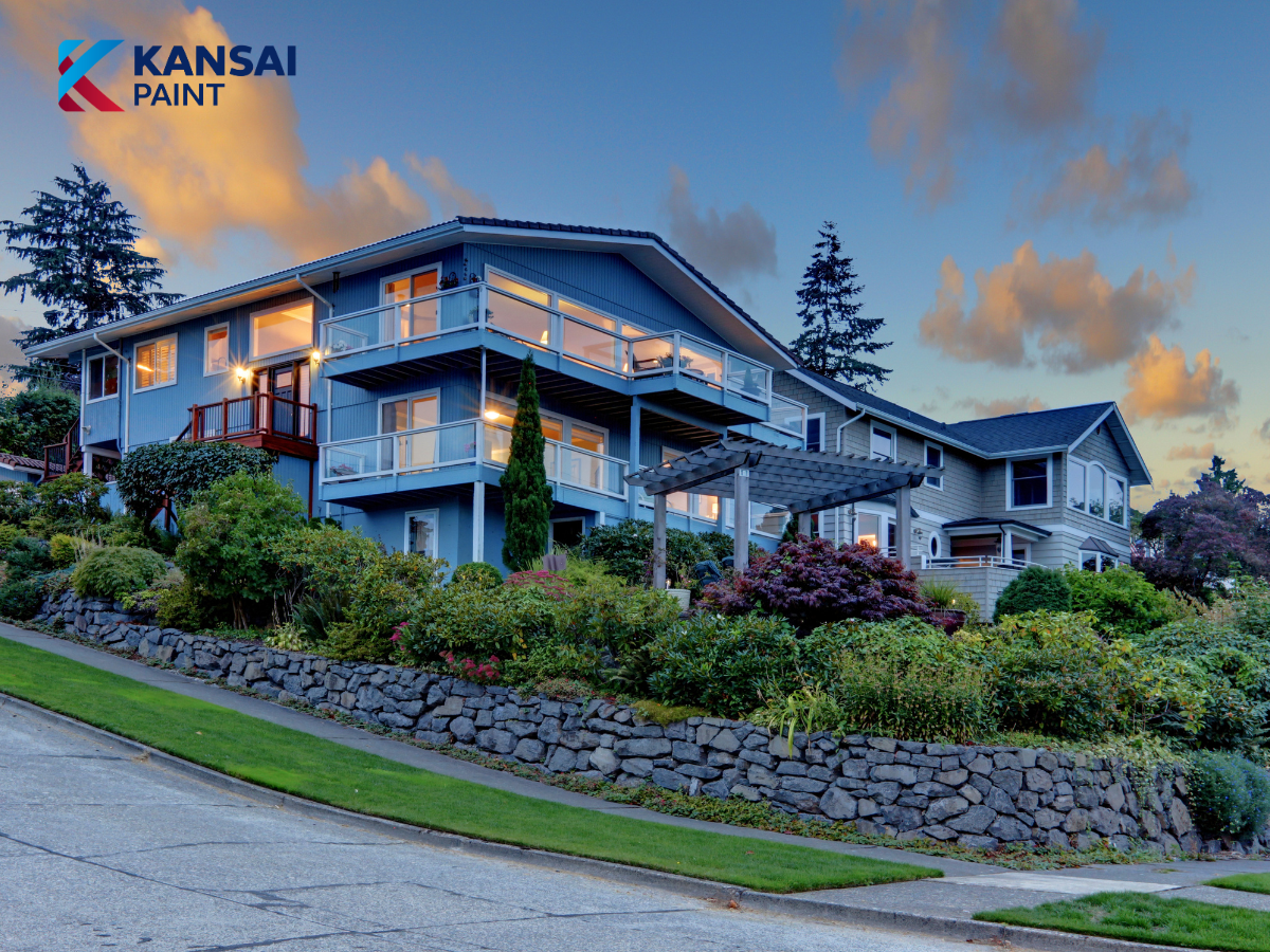 Sơn Nhà Màu Xanh Dương