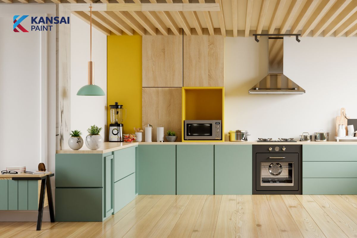 Sơn phòng ngủ 2 màu