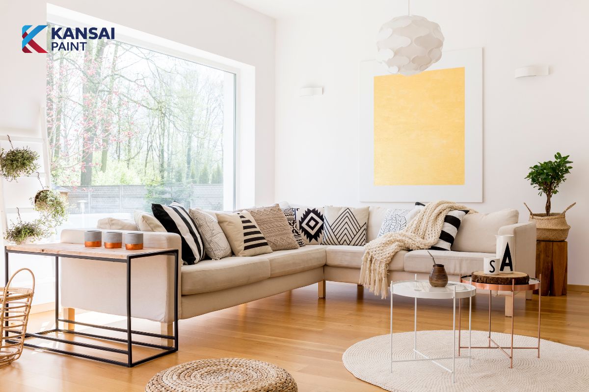 Sơn phòng ngủ 2 màu