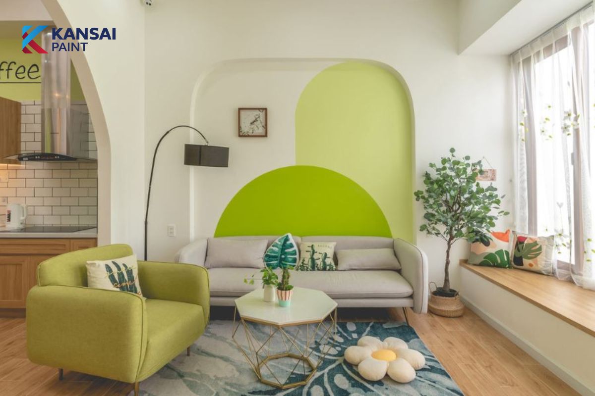 Sơn phòng ngủ 2 màu