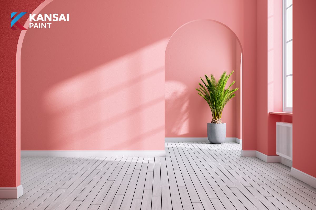 Sơn nhà màu hồng