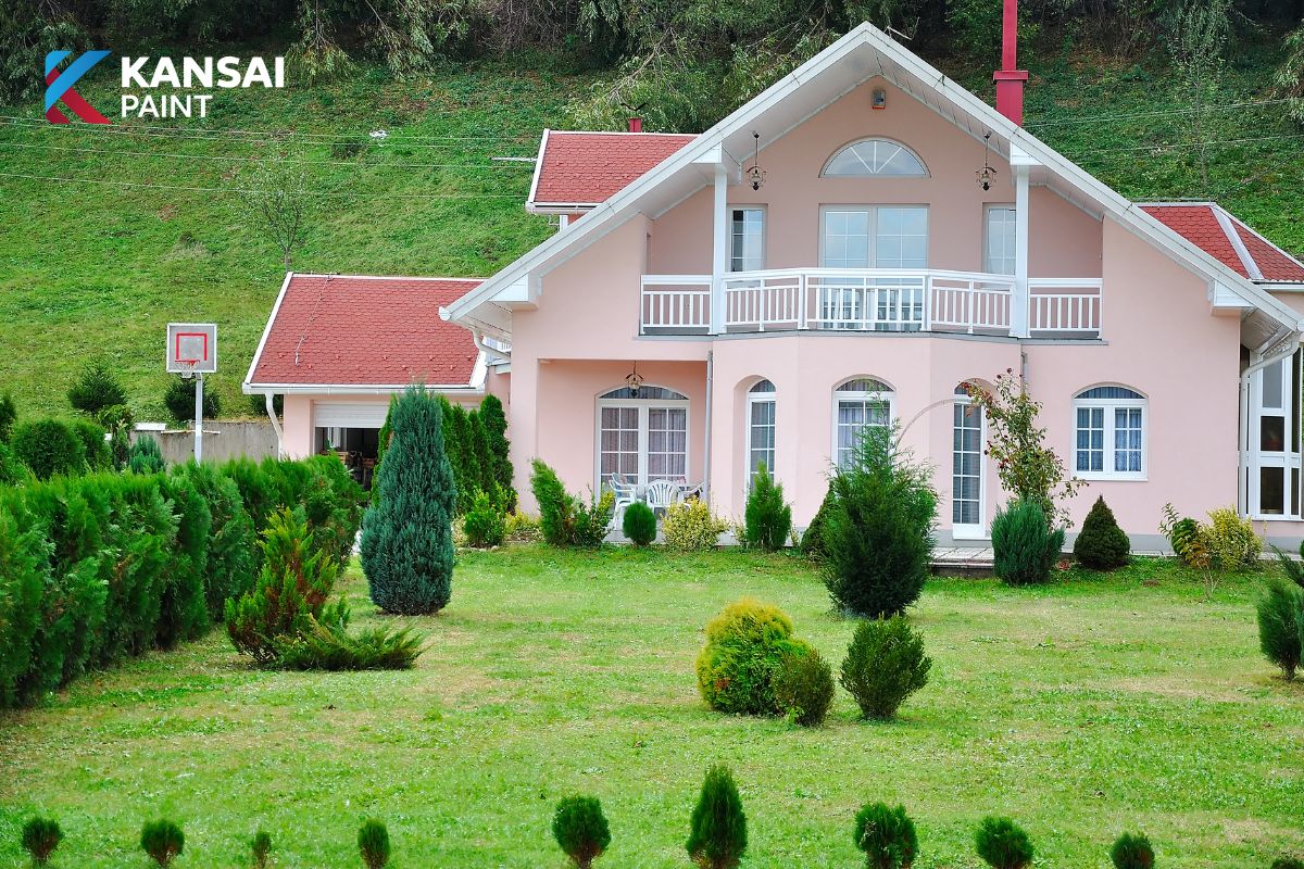 Sơn nhà màu hồng