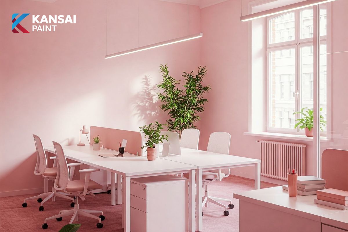 Sơn nhà màu hồng