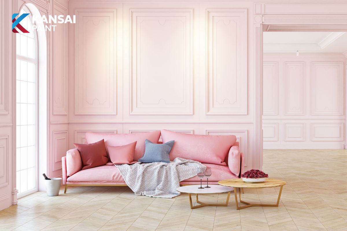 Sơn nhà màu hồng