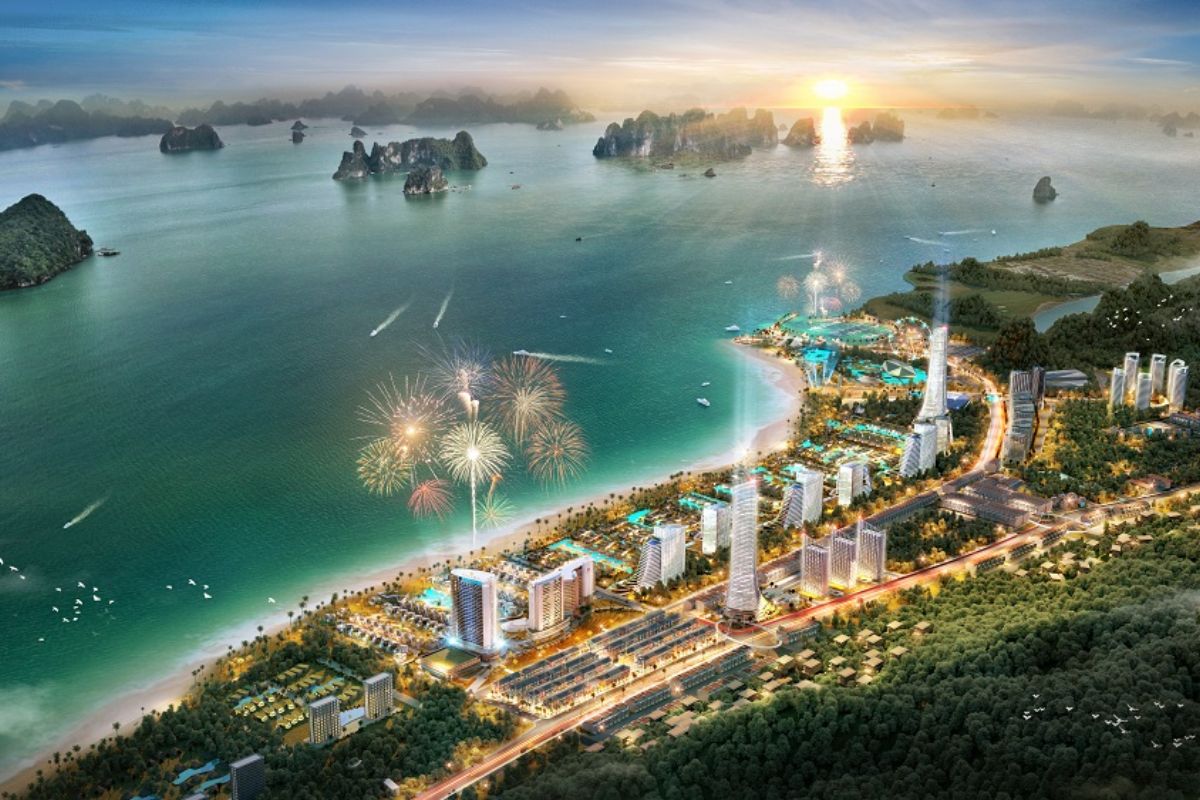 Toàn cảnh dự án Sonasea Vân Đồn Harbor City từ trên không Sonasea Vân Đồn
