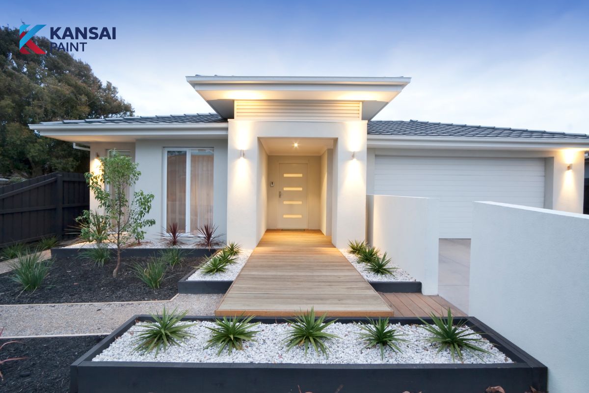 Mẫu Nhà Sơn Màu Trắng Sứ