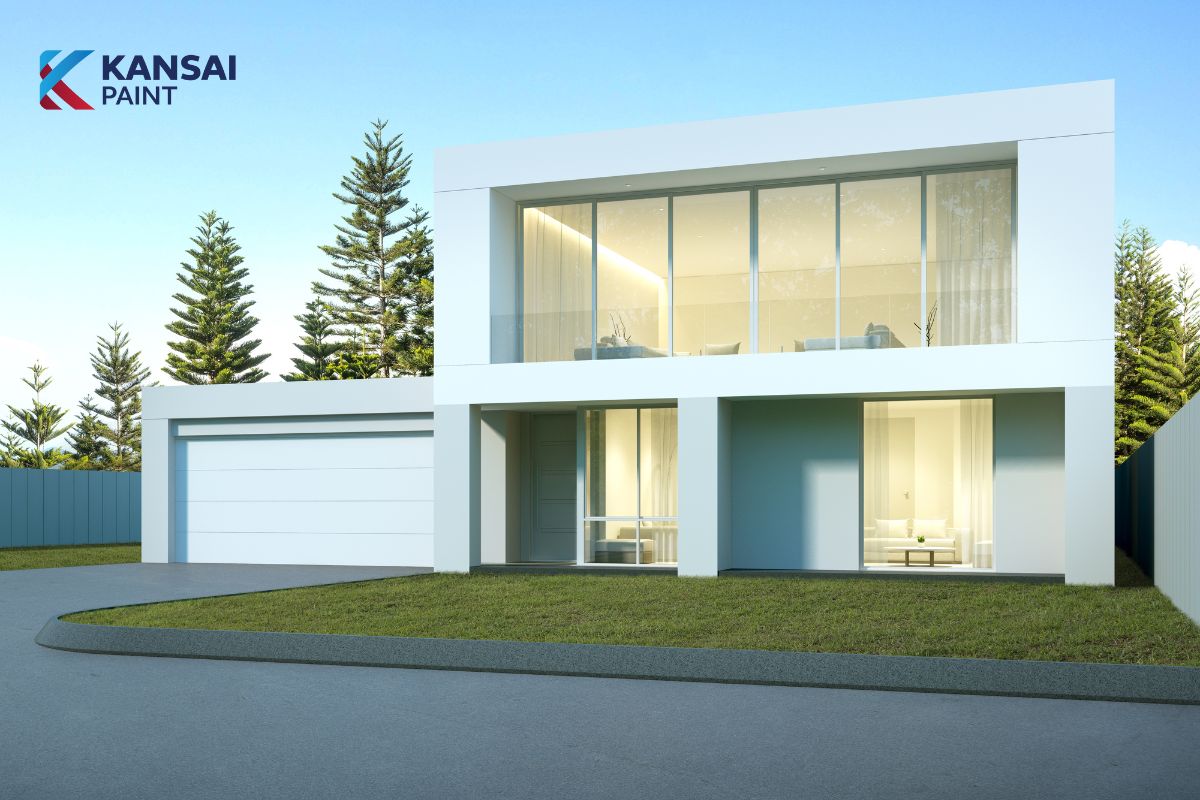 Mẫu Nhà Sơn Màu Trắng Sứ