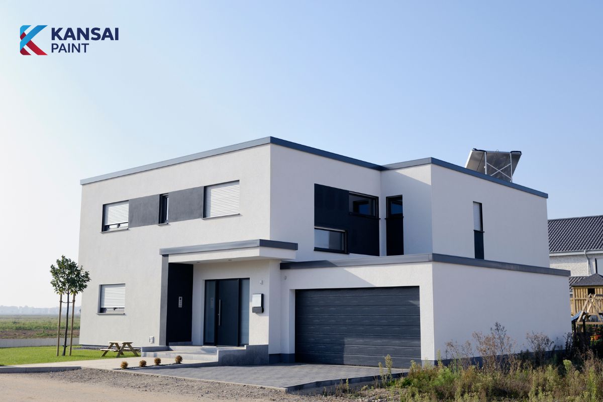 Mẫu Nhà Sơn Màu Trắng Sứ