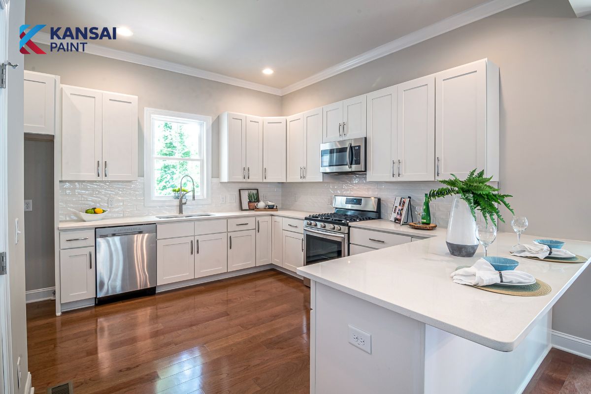 Mẫu Nhà Sơn Màu Trắng Sứ