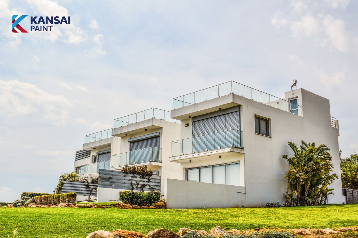 Mẫu Nhà Sơn Màu Trắng Sứ