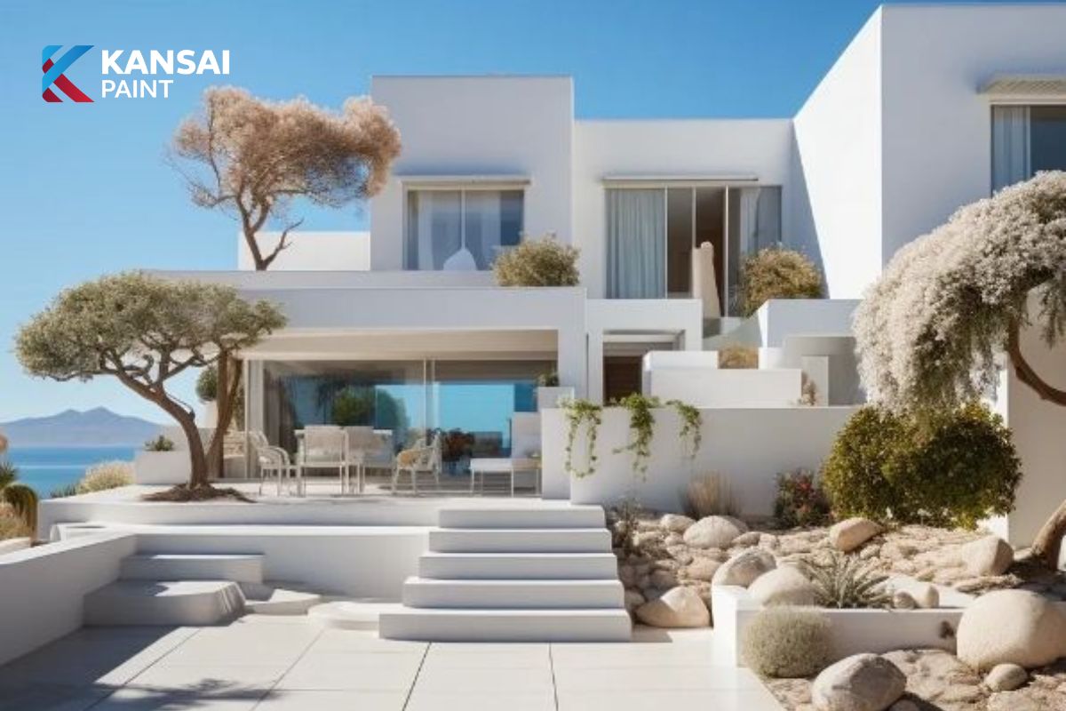 Màu Sơn Trắng Sứ Ánh Xanh