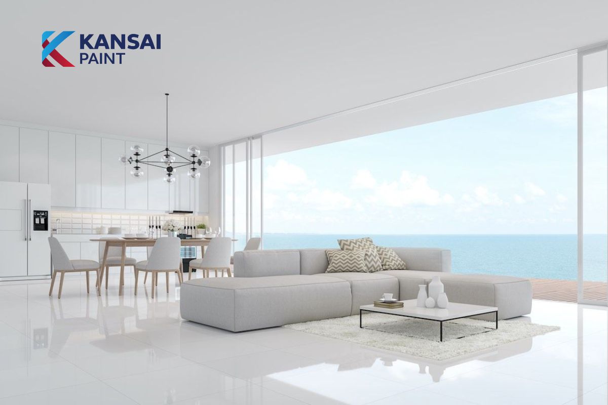 Màu Sơn Trắng Sứ Ánh Xanh