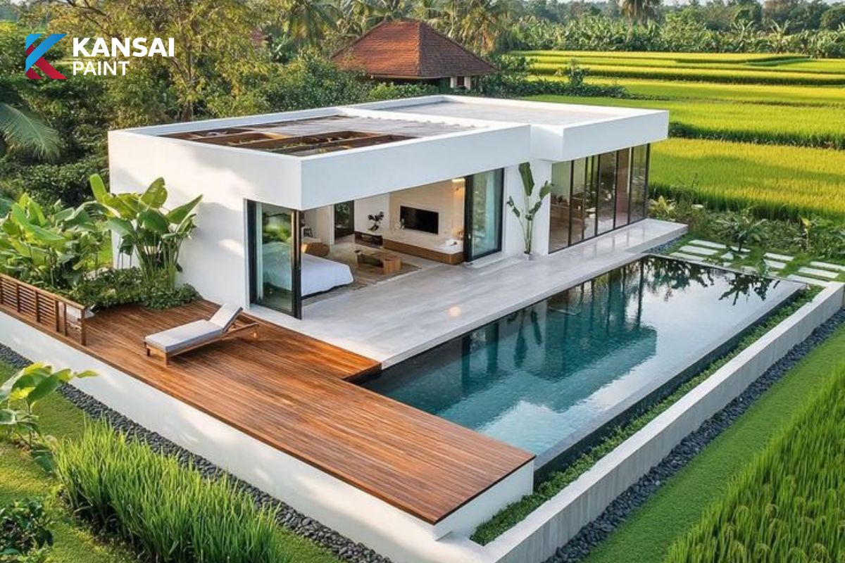 Màu Sơn Trắng Sứ Ánh Xanh