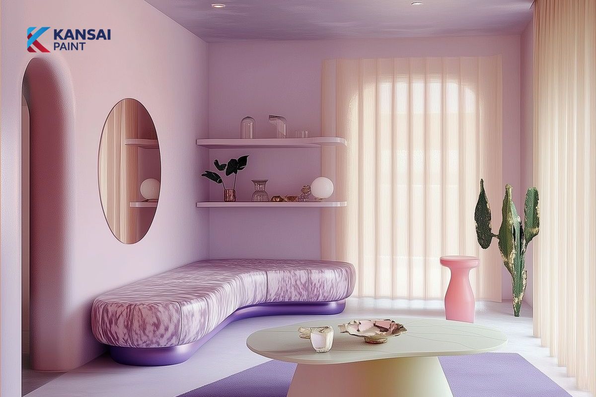 Sơn Nhà Màu Hồng Tím Nhạt Sơn Nhà Màu Hồng Tím Nhạt