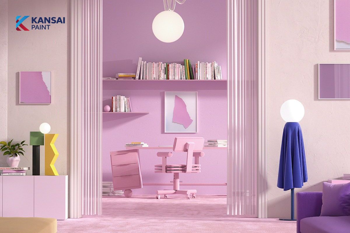 Sơn Nhà Màu Hồng Tím Nhạt Sơn Nhà Màu Hồng Tím Nhạt