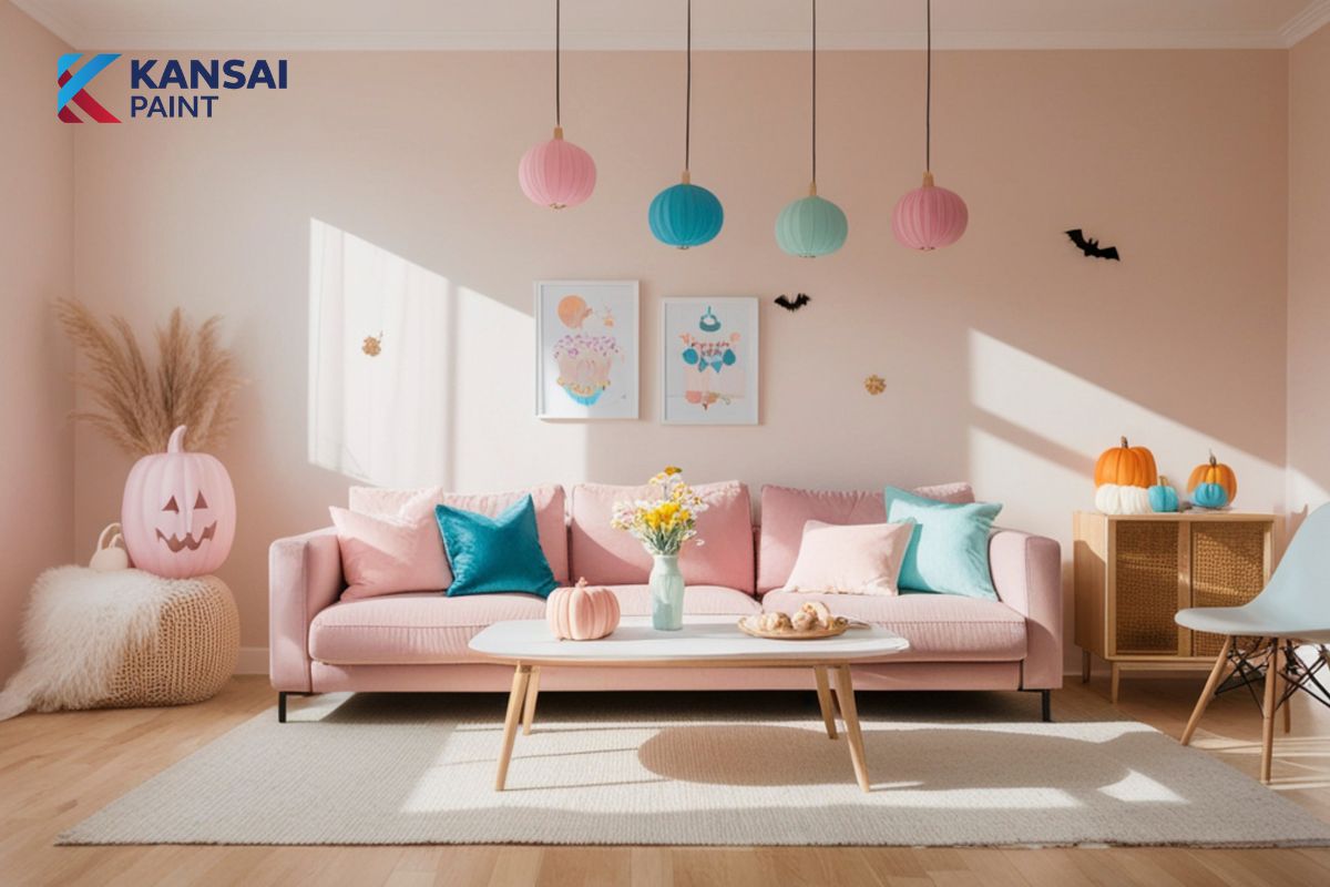 Bảng Màu Sơn Tường Màu Hồng