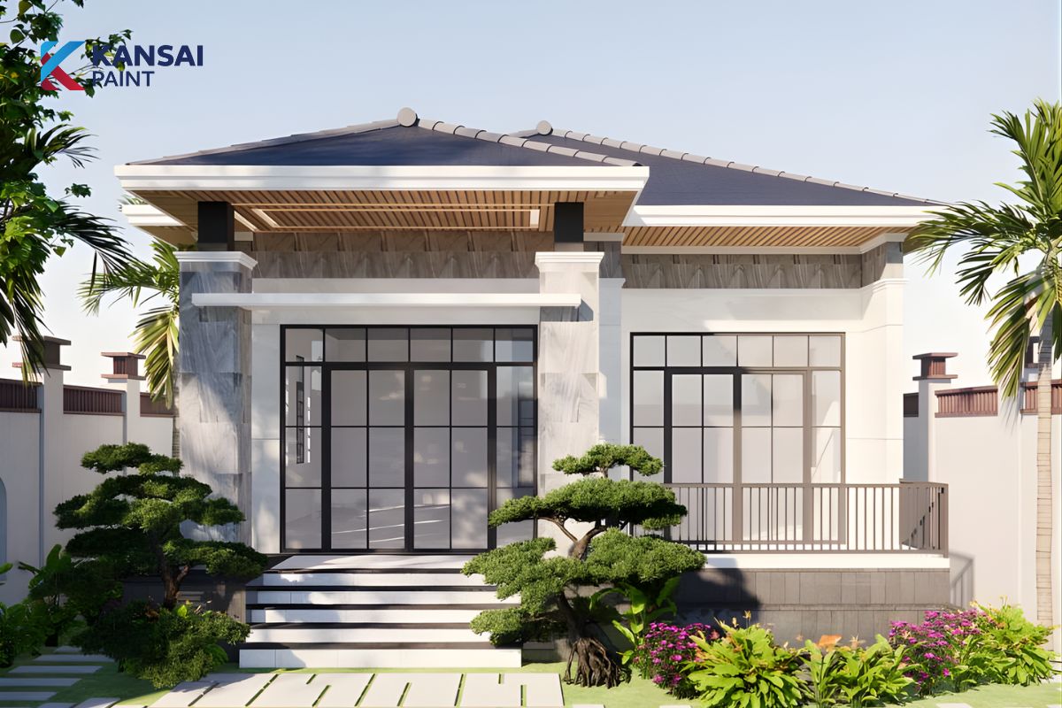 Phối Màu Sơn Nhà Cấp 4 Mái Nhật