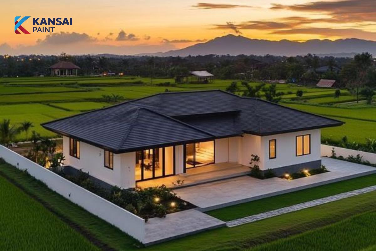 Phối Màu Sơn Nhà Cấp 4 Mái Nhật