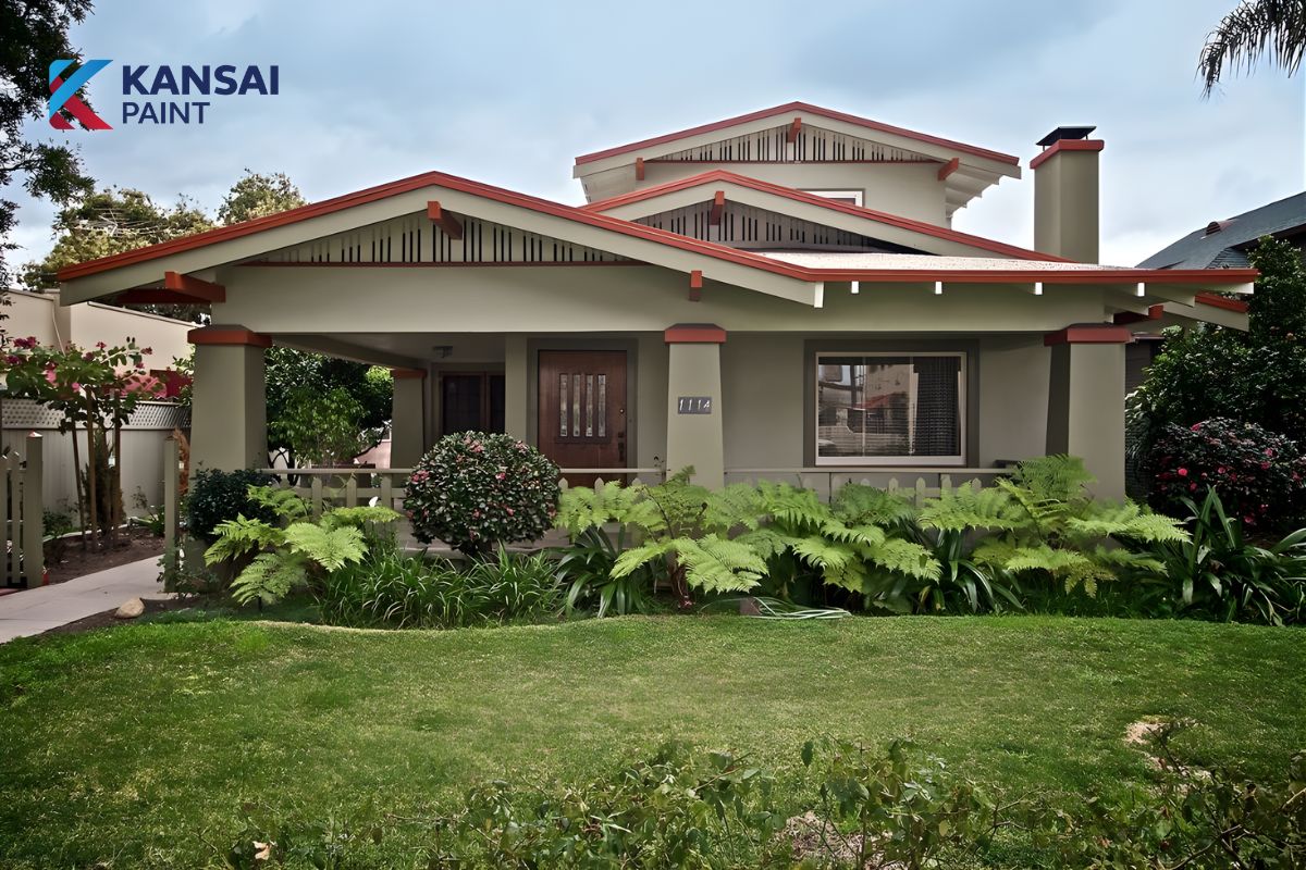 Sơn Mặt Tiền Màu Xanh Rêu