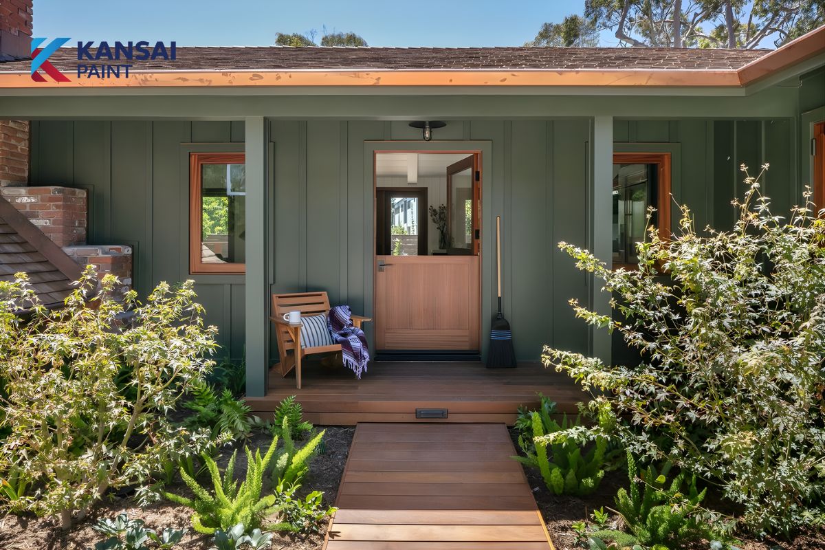 Sơn Mặt Tiền Màu Xanh Rêu