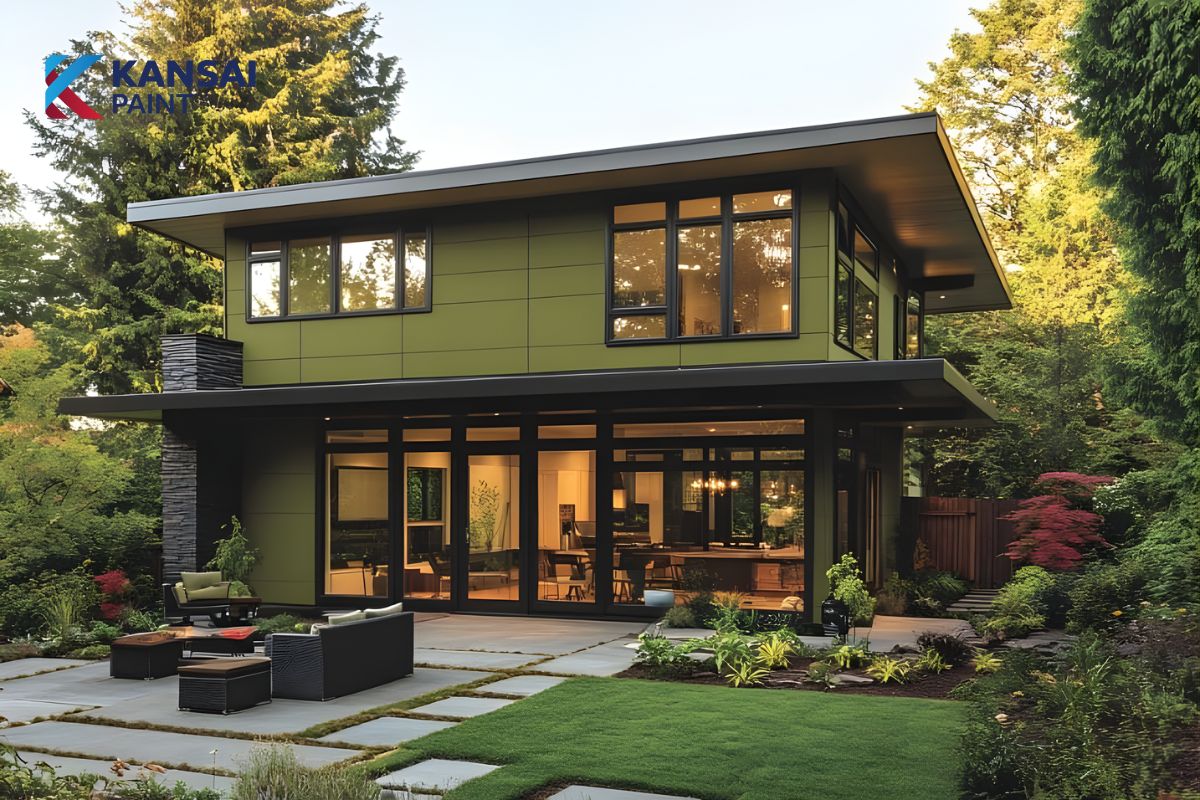 Sơn Mặt Tiền Màu Xanh Rêu