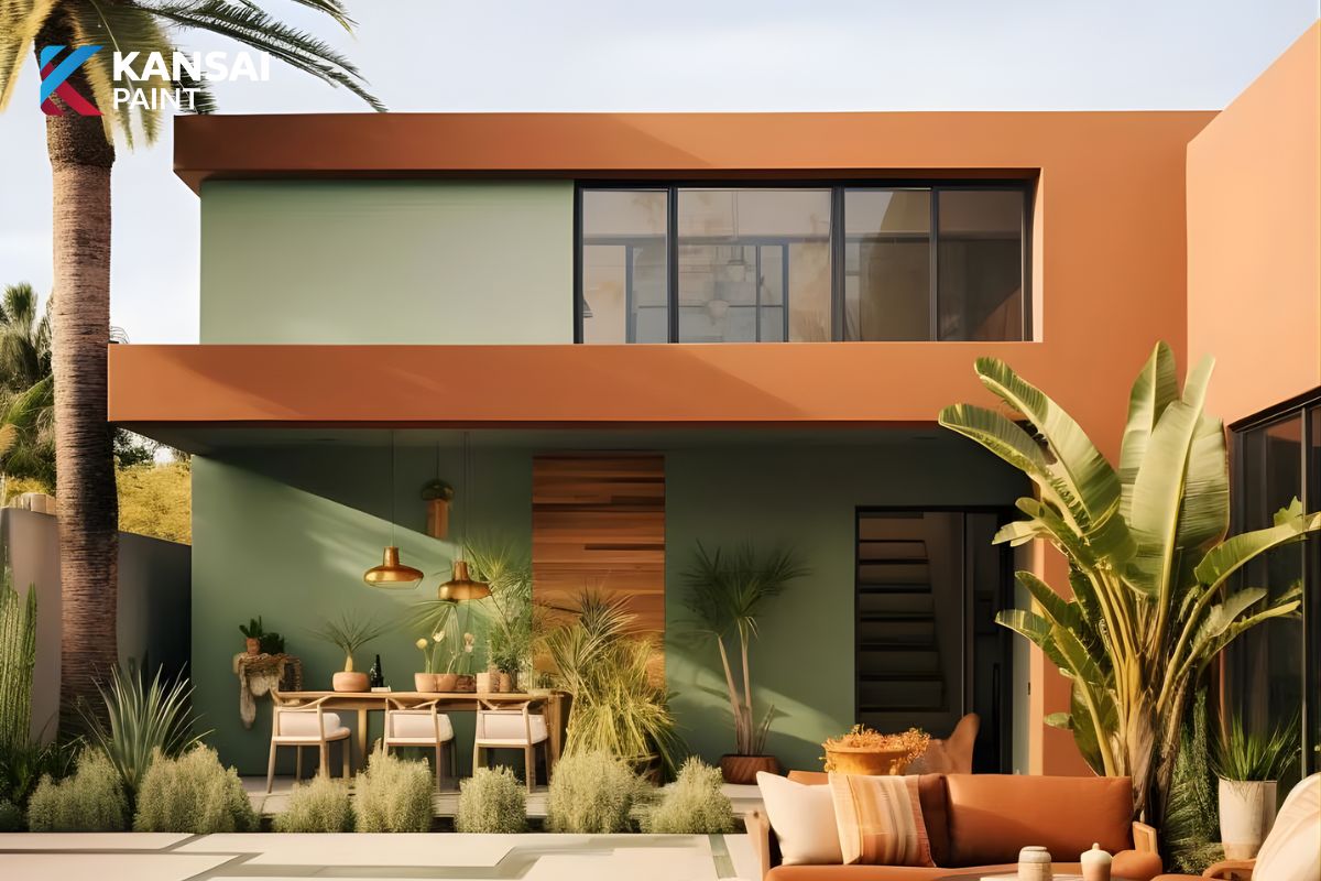 Sơn Mặt Tiền Màu Xanh Rêu