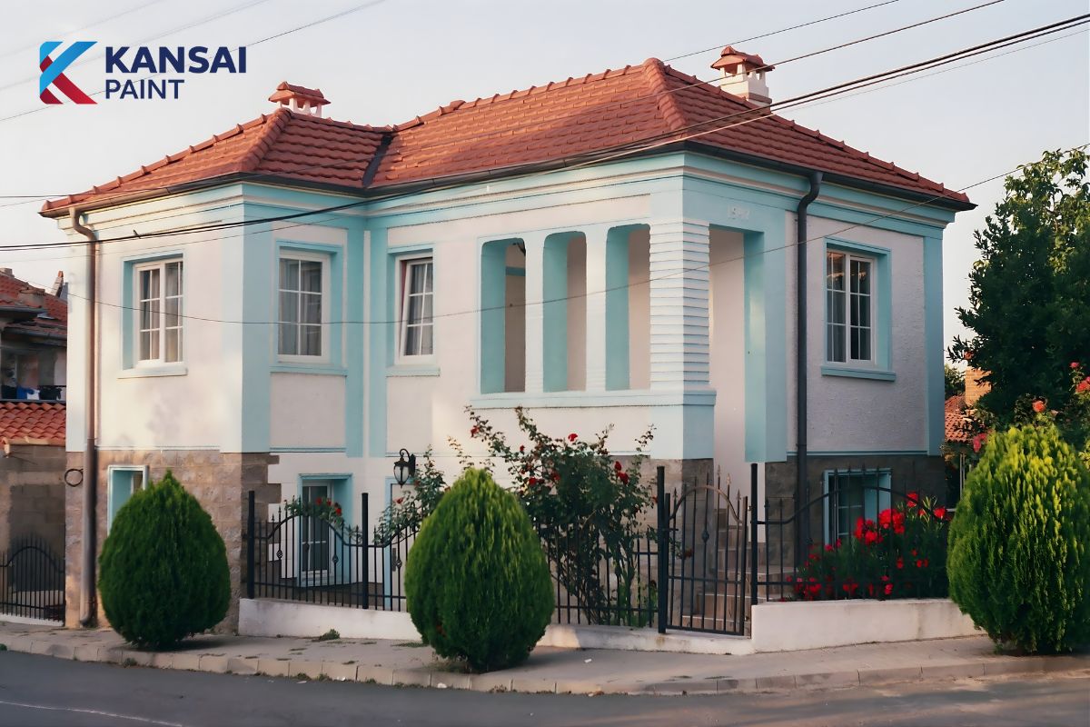 Sơn Nhà Màu Xanh Da Trời Nhạt