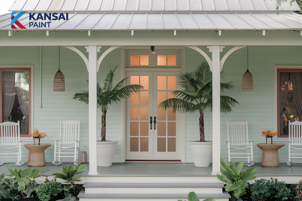 Sơn Nhà Màu Xanh Da Trời Nhạt