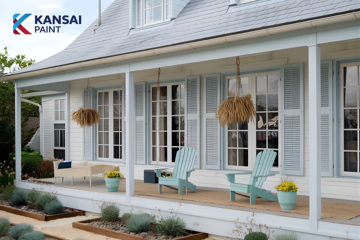 Sơn Nhà Màu Xanh Da Trời Nhạt