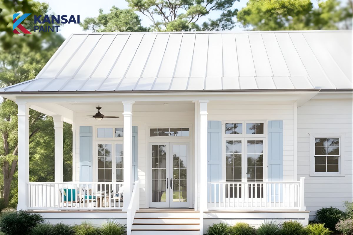 Sơn Nhà Màu Xanh Da Trời Nhạt