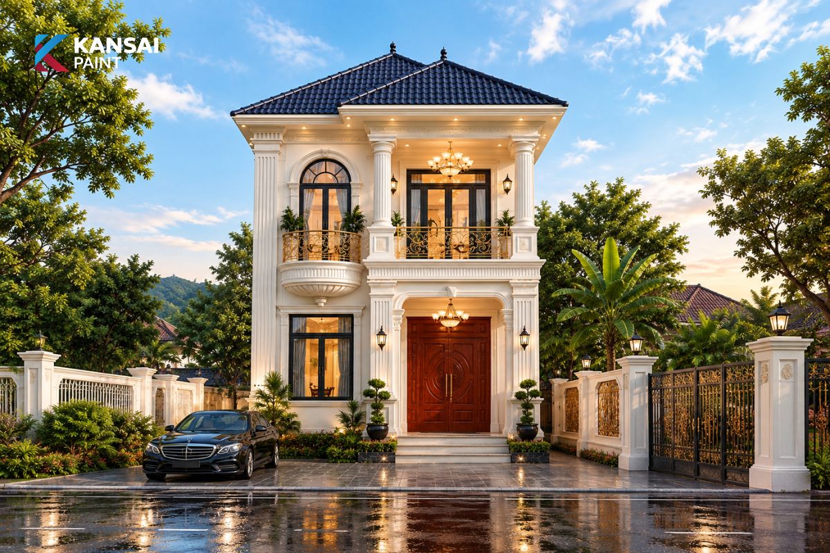 Mẫu Nhà Tân Cổ Điển 2 Tầng Mẫu Nhà Tân Cổ Điển 2 Tầng