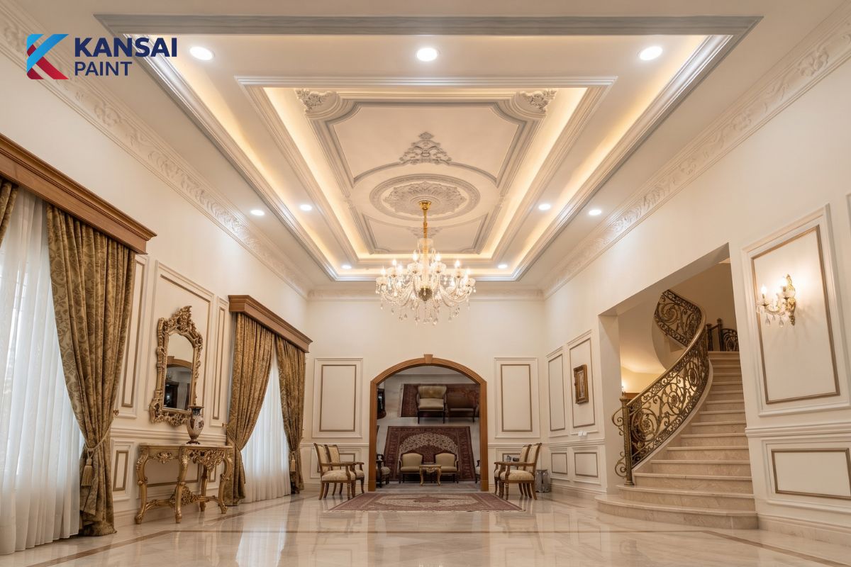Sơn Trần Nhà Màu Gì Đẹp Sơn Trần Nhà Màu Gì Đẹp