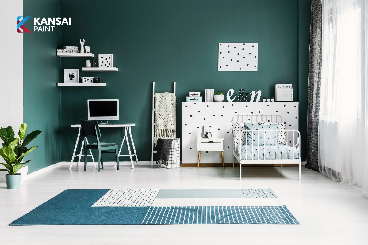Sơn Nhà Màu Xanh Lục Đẹp