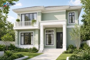 Sơn Nhà Màu Xanh Lục Đẹp
